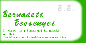 bernadett bessenyei business card